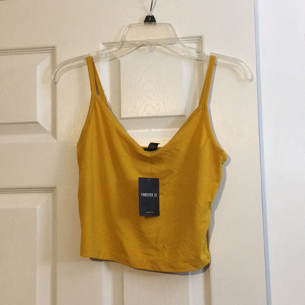 Yellow crop tangtop